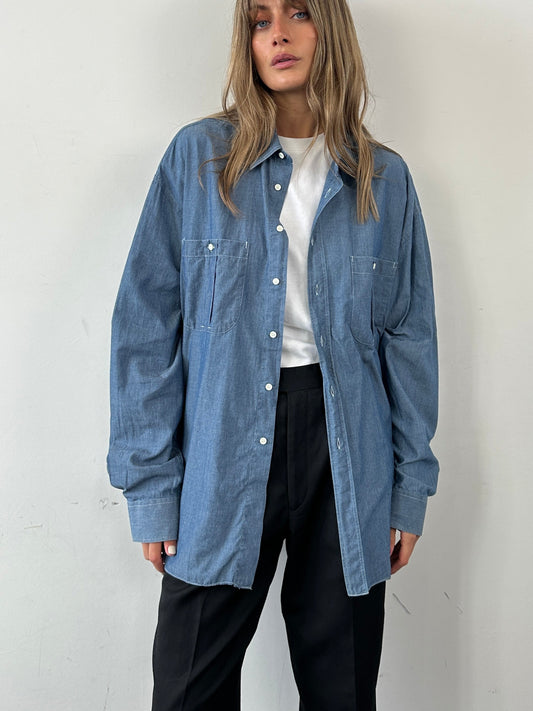 Italian Vintage Pure Cotton Shirt - XL