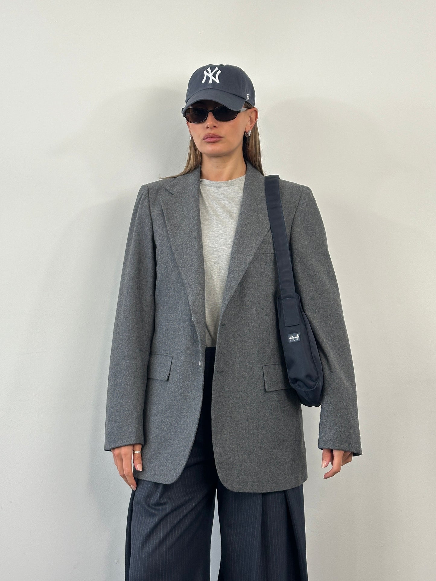 Yves Saint Laurent 1990s Single Breasted Brushed Wool Blazer- 38R/L