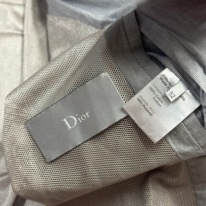Dior Homme 2010 Bee Varsity Microcheck Cotton Bomber Jacket - M | Default Title, Grey