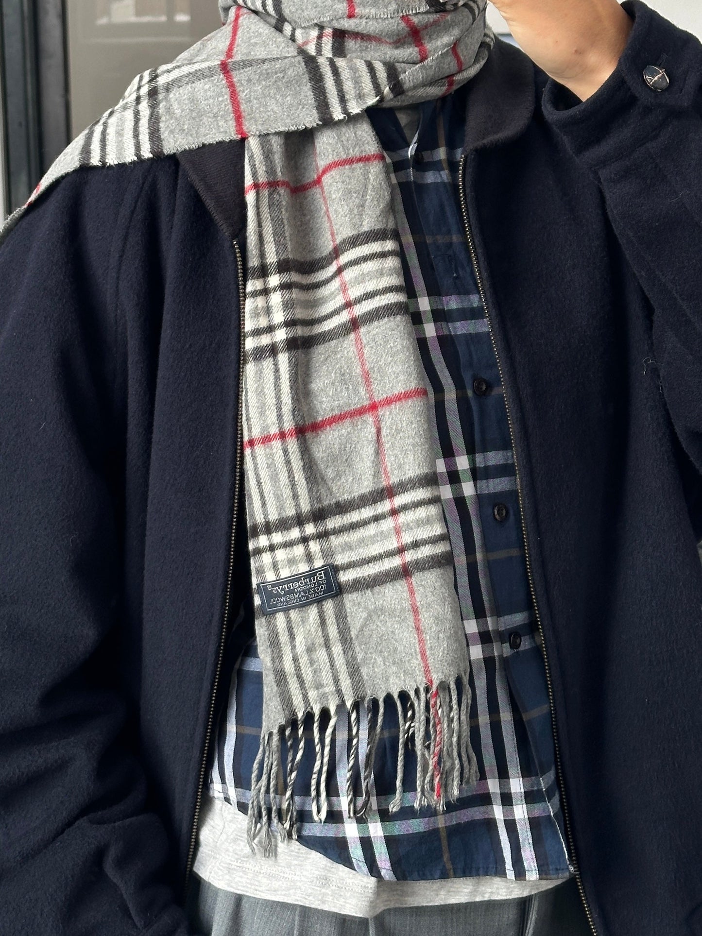 Burberry 1990s Pure Lambswool Nova Check Scarf