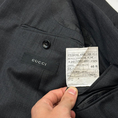 Gucci 00’s Textured Wool Suit Blazer + Trousers - IT46 (S/M) | Default Title, Grey