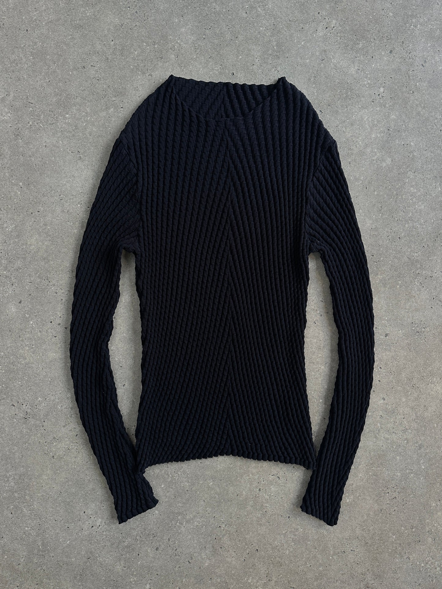 Emporio Armani 2000s Textured Pure Cotton Knit Jumper - L/XL