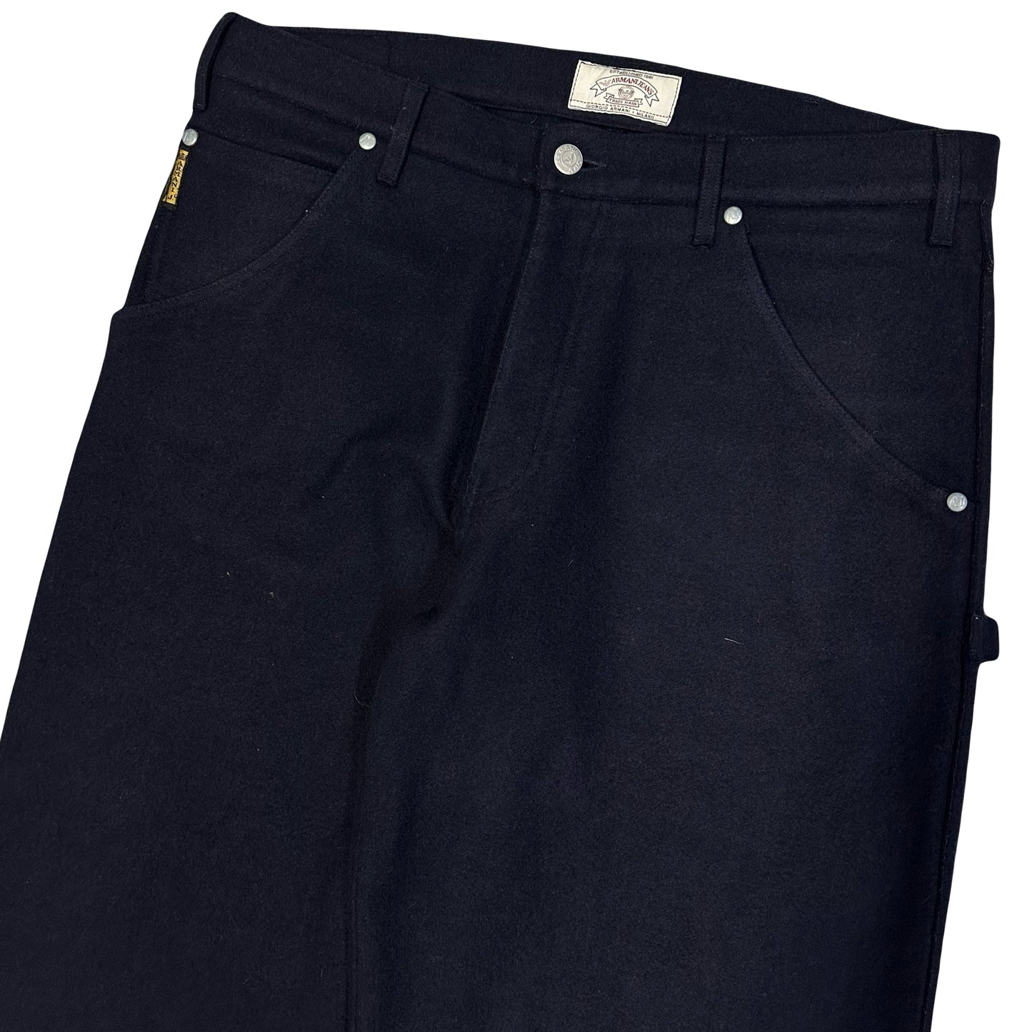 Armani Wool Trousers In Navy ( W34 )