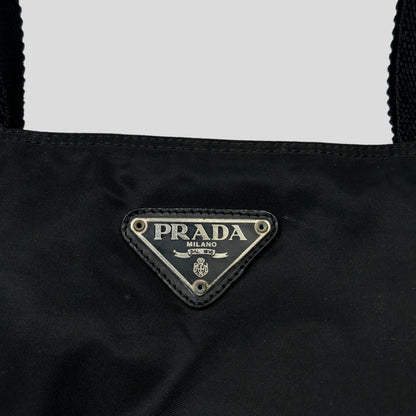 Prada Milano 90’s Black Nylon Tote Bag