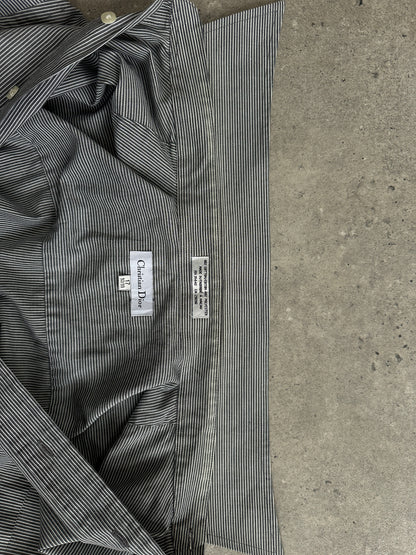 Christian Dior 1990s Stripe Cotton Shirt - L