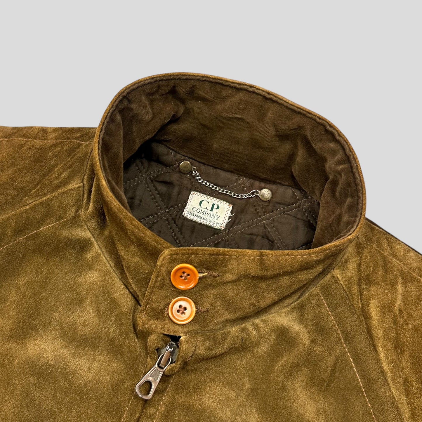 CP Company 1989 Ideas Suede Pelle Leather Quilted G-9 Flight Jacket - IT48 (L/XL) | Default Title, Multicoloured