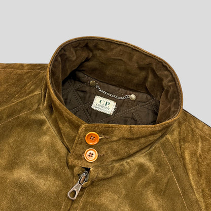 CP Company 1989 Ideas Suede Pelle Leather Quilted G-9 Flight Jacket - IT48 (L/XL) | Default Title, Multicoloured