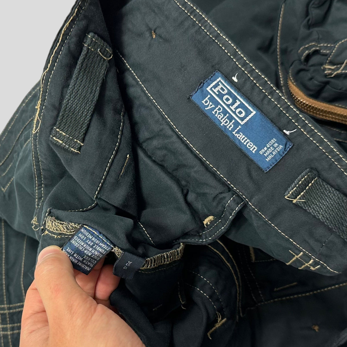 Polo 90’s Ralph Lauren Multipocket Contrast Cargo’s - 33-36 | W33, Brown