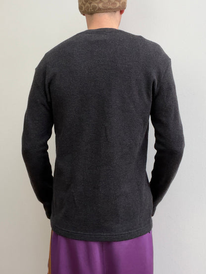 Armani Jeans 90s Wool Blend Jumper | Large, Charcoal