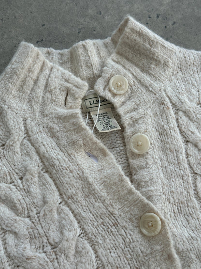 L.L. Bean Wool Sleeveless Knitted Cardigan - L