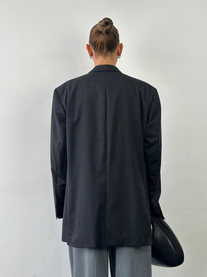 Yves Saint Laurent Pour Homme 1990s Pure Wool Single Breasted Blazer - 48R/XXL