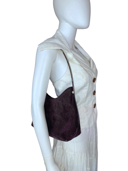 FW 1997 Gucci by Tom Ford brown suede hobo bag | O/S, Brown
