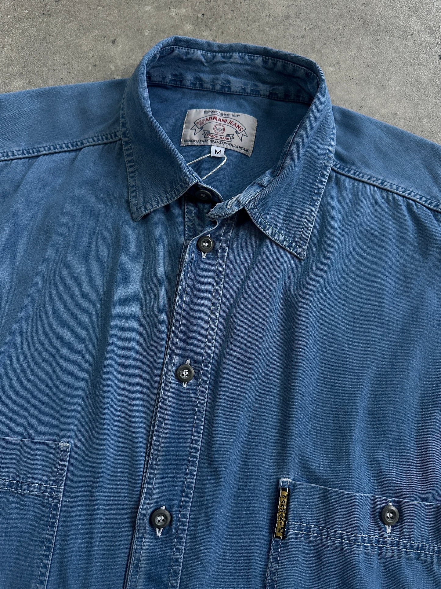 Armani Jeans Denim Logo Shirt - XL