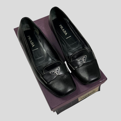 Prada Milano Leather Ballet Flats - EU38