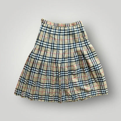 Burberry 1980's Pleated Wool Skirt 28"