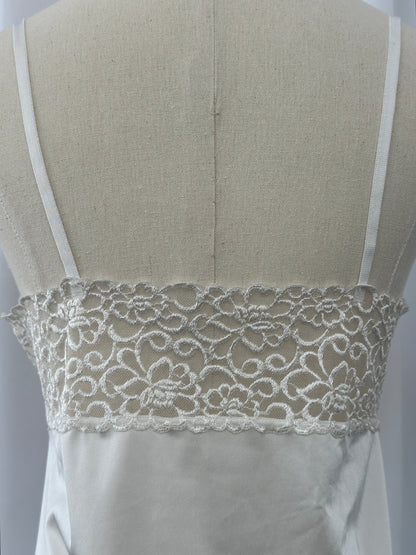 Vintage 1990s Lace Sheer Mini Slip Dress - M