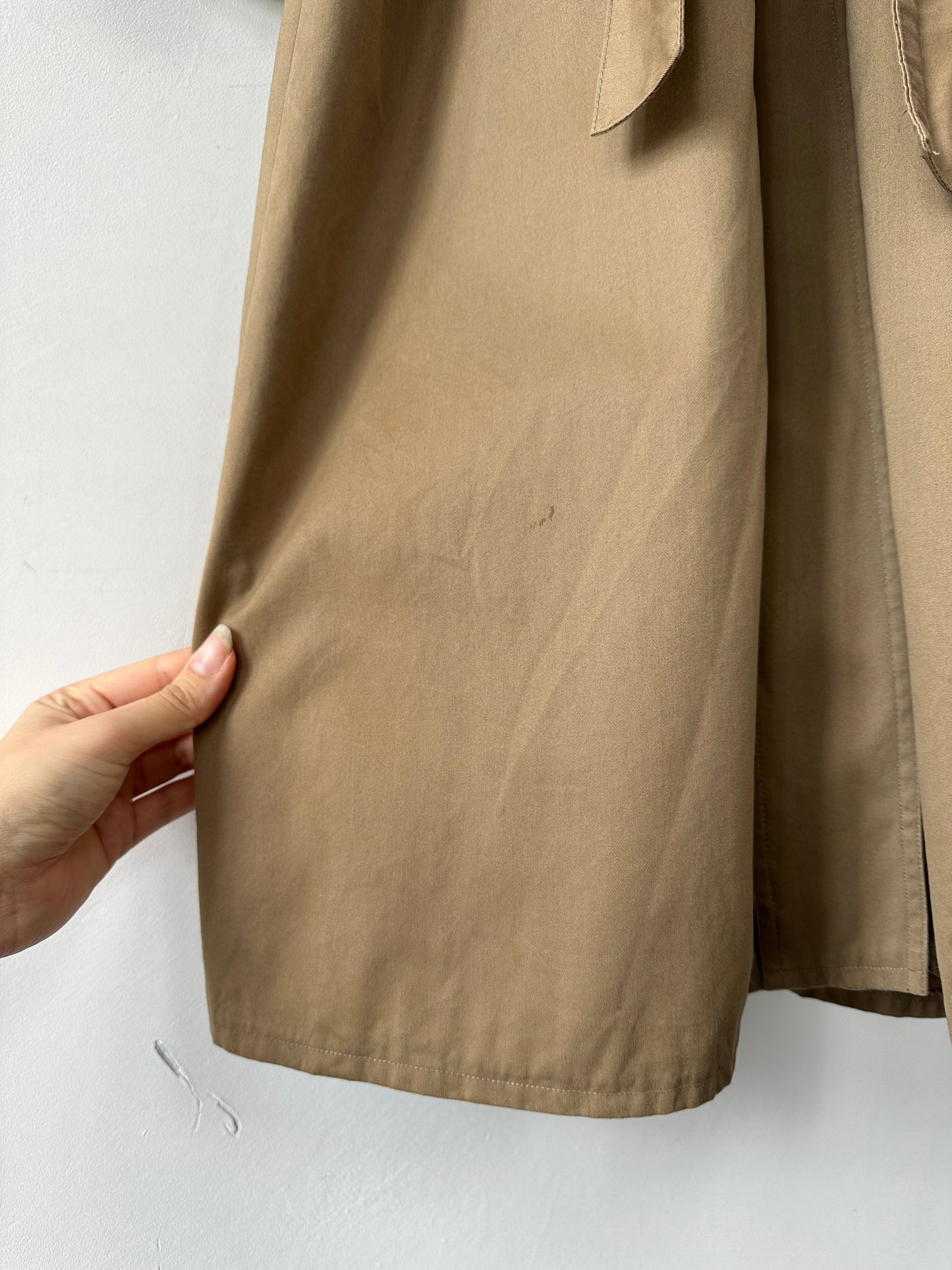 Vintage Pure Cotton Single Breasted Belted Trench Coat - L