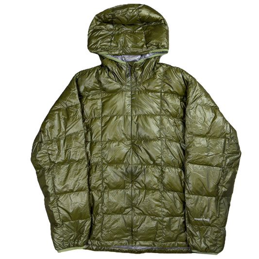 Montbell Superior Down Parka Puffer Jacket In Khaki Green (L) | Large, Green