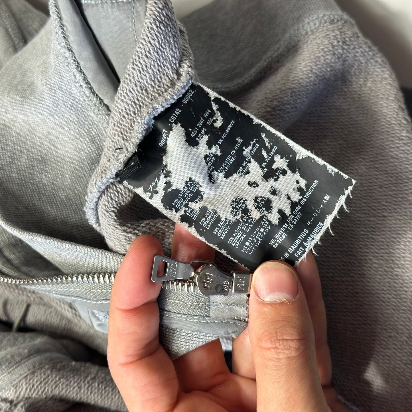 Prada Sport 2007 Nylon Hooded Zip-up Hoodie Jacket - XXL