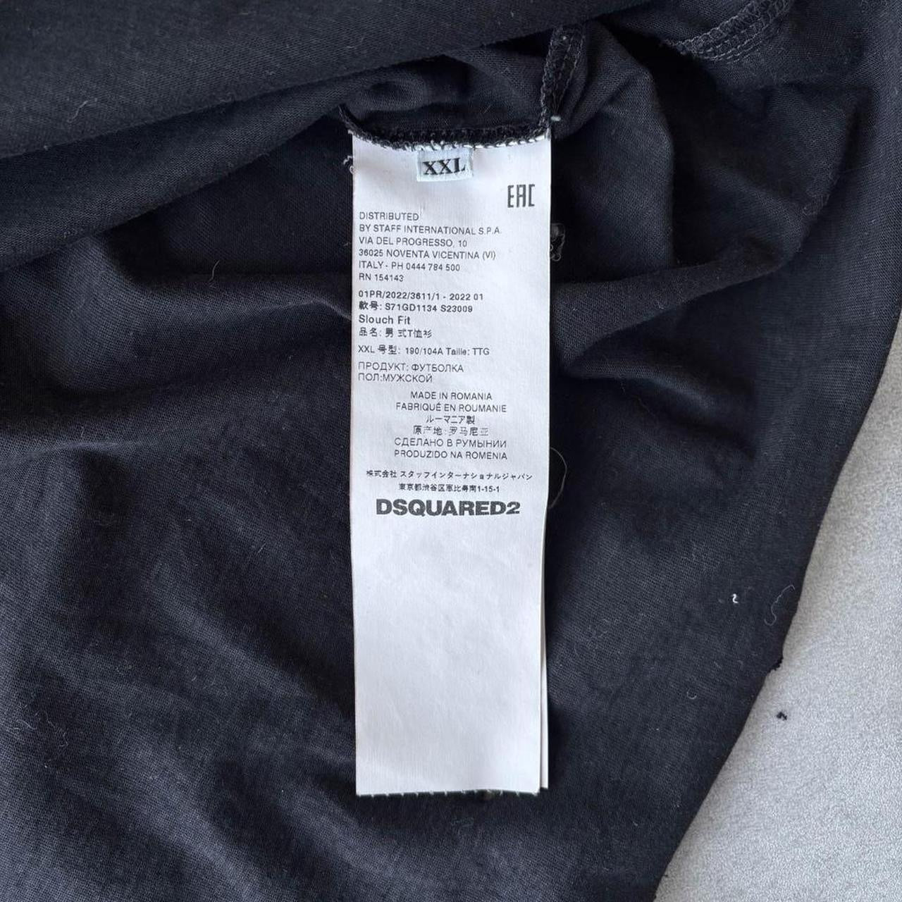 DSQUARED2 DISTRESSED T-SHIRT | O/S, Black