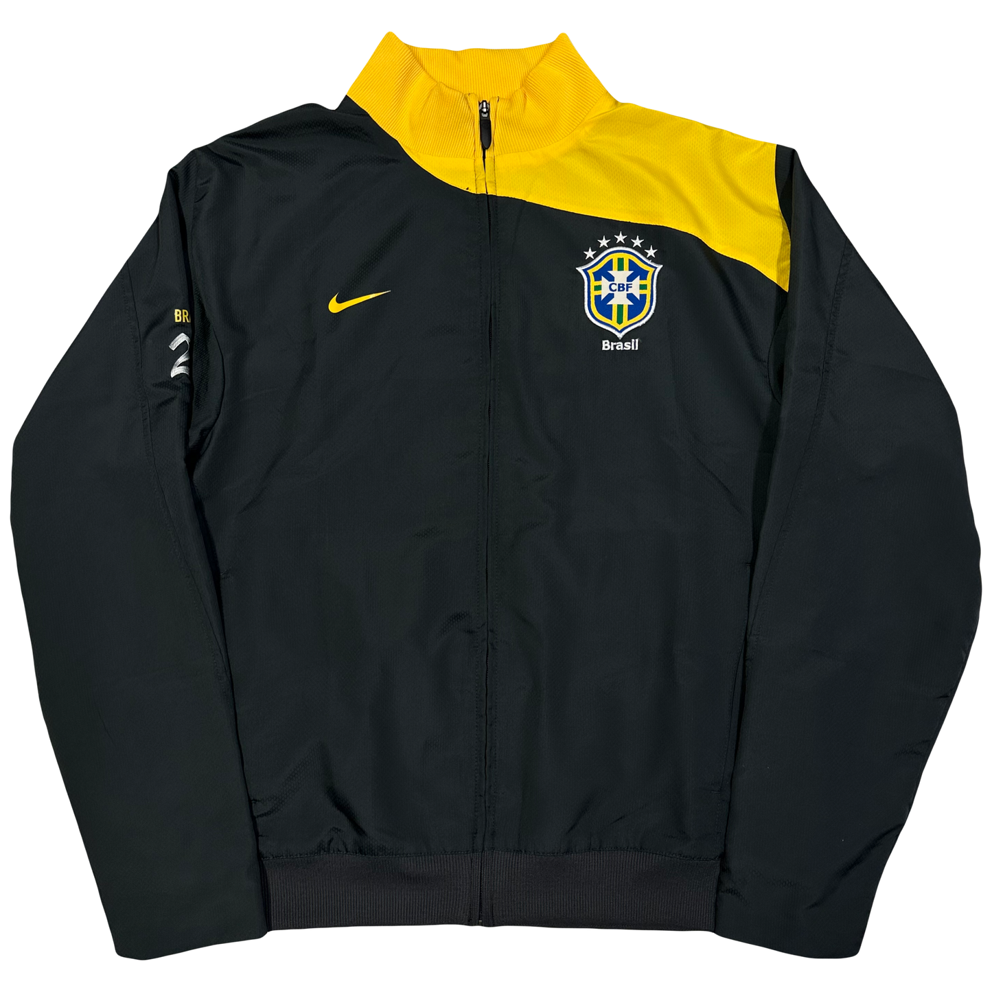 Nike Brazil 2008/10 Tracksuit In Black & Yellow ( L )