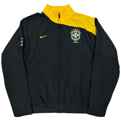 Nike Brazil 2008/10 Tracksuit In Black & Yellow ( L )