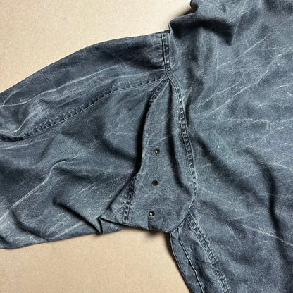 S/S 1986 Charcoal Grey Sail Cloth Marina Spell Out Hooded Coach Jacket