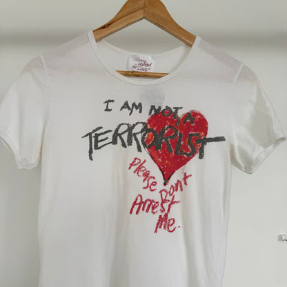 2005 vivienne westwood “terrorist” tee | O/S, Red