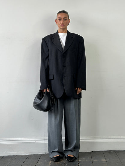 Yves Saint Laurent Pour Homme 1990s Pure Wool Single Breasted Blazer - 48R/XXL