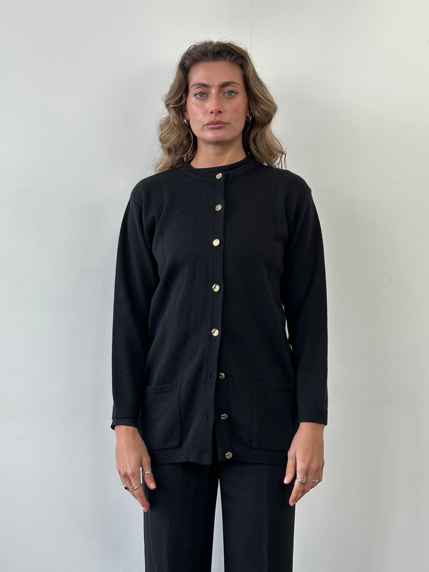 Scottish Vintage Wool Knitted Cardigan - M