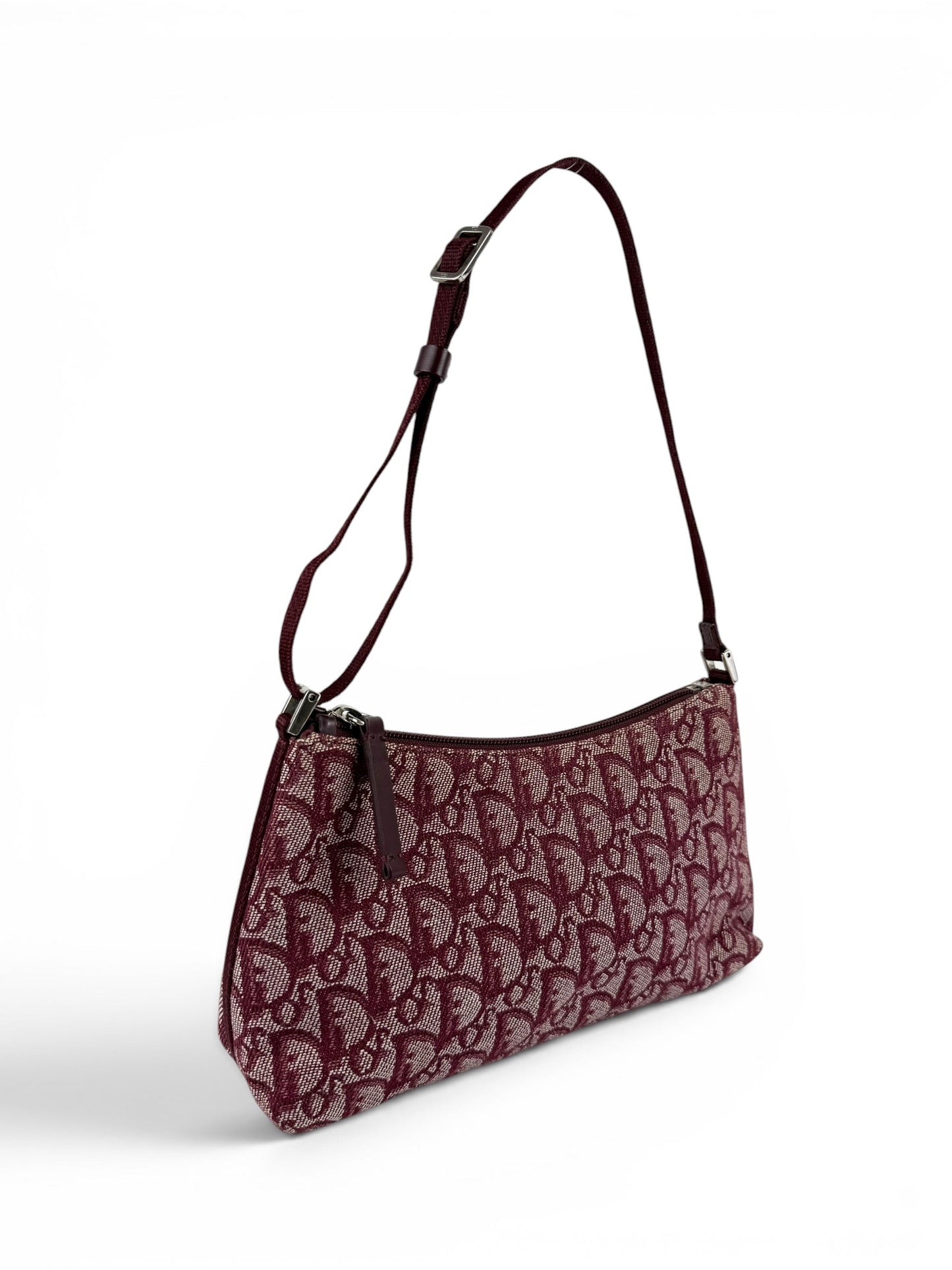 2011 Christian Dior Bordeaux Red Monogram Shoulder Bag | O/S, Multicoloured