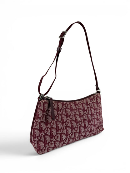 2011 Christian Dior Bordeaux Red Monogram Shoulder Bag | O/S, Multicoloured