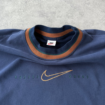 Nike RARE 1990s ‘Swoosh Brand’ heavyweight embroidered sweatshirt (XL)