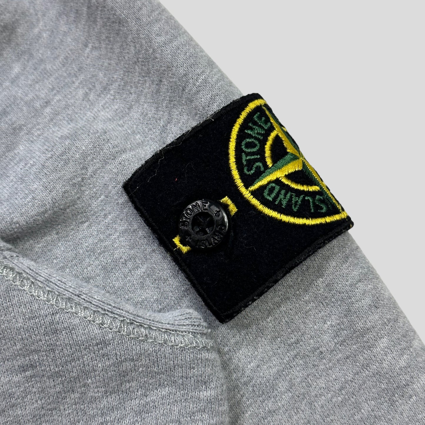 Stone Island Zip-up Grey Cotton Hoodie - M