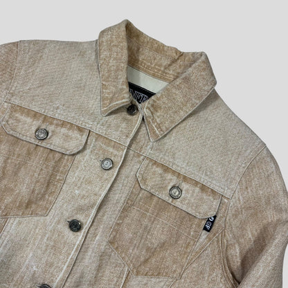 Gianfranco Ferre 90’s Sublimation Acid Wash Hemp Jacket - XS/S | Cream