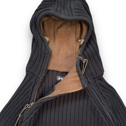 2000's Schott NYC Dual Zip Knitted Balaclava Hoodie (XL) | Default Title, Multicoloured