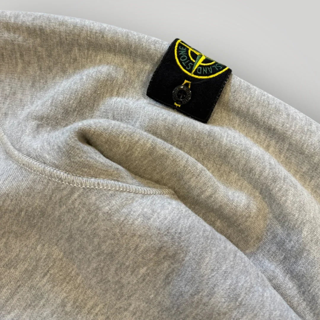 Stone Island Cotton Grey Hooded Jumper L