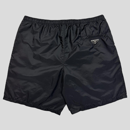 Prada Milano 2023 Re-Nylon Triangle Logo Shorts - IT54