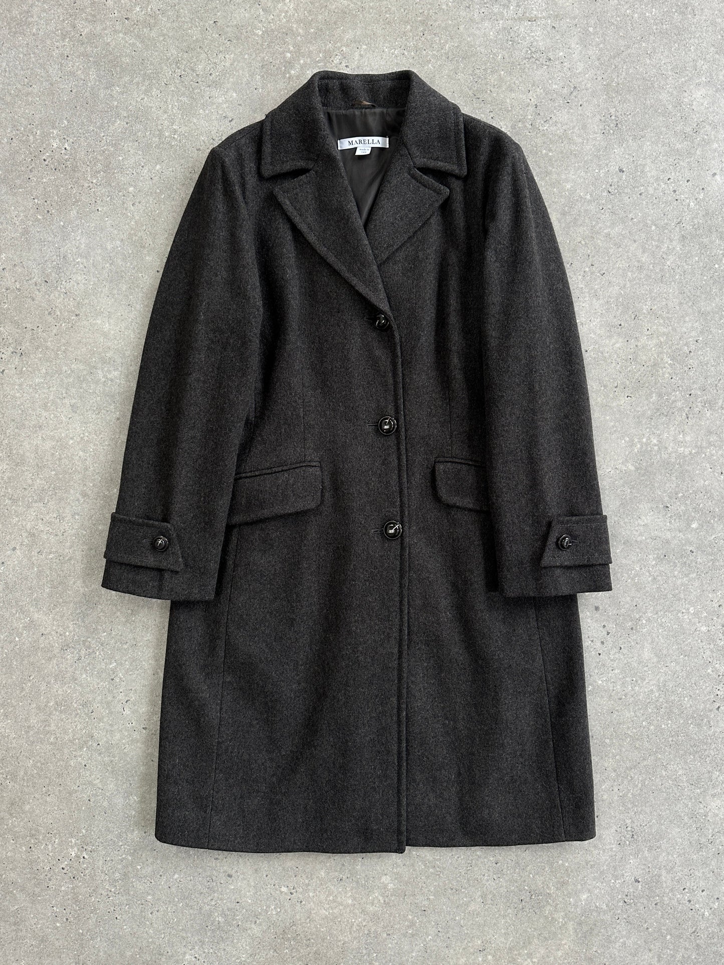 Marella 2000s Wool Single Breasted Coat - M