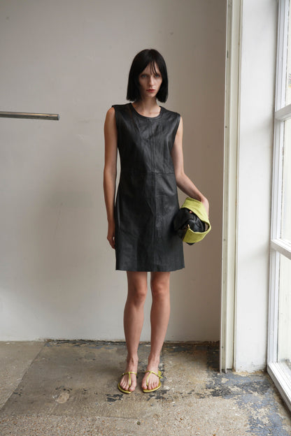 Ann Demeulemeester Leather Shift Dress