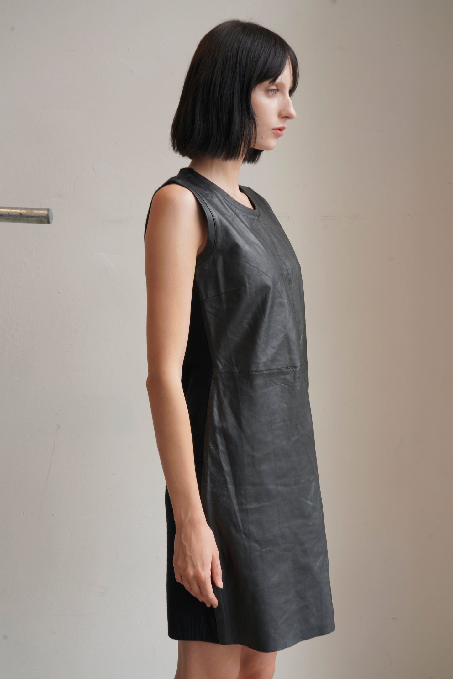 Ann Demeulemeester Leather Shift Dress