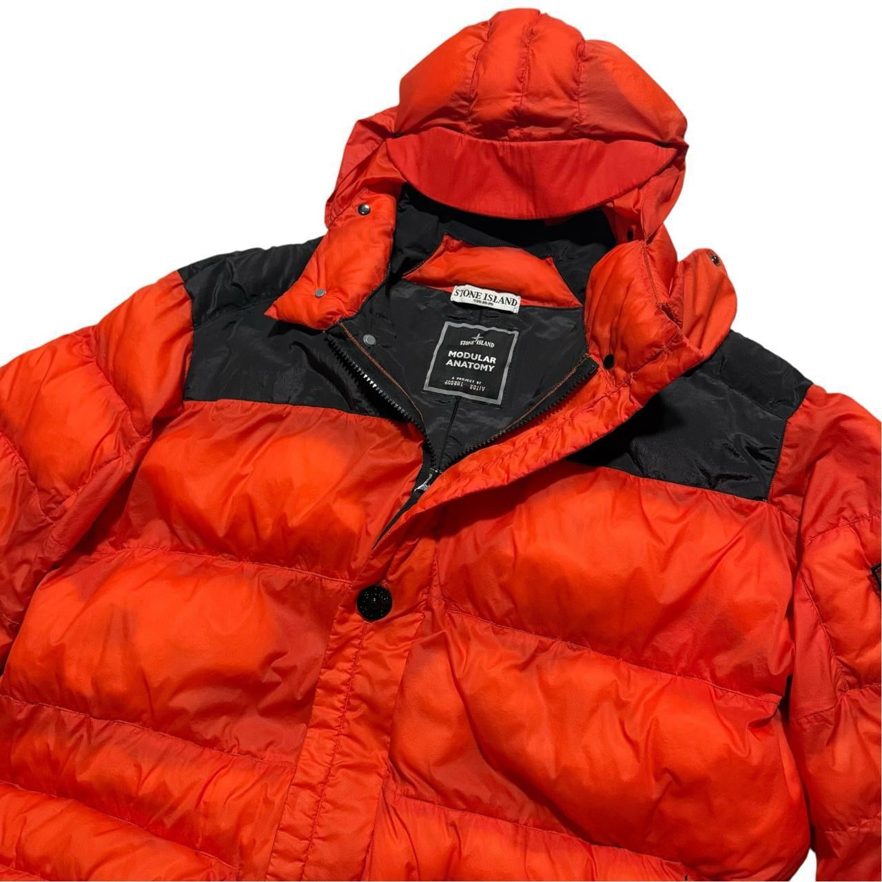 Stone Island 2008 Modular Anatomy Aitor Thorup Down Jacket | XL, Orange and Black