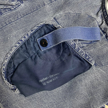 S/S 1986 Stone Blue Enzyme Wash Denim Pilots Vest