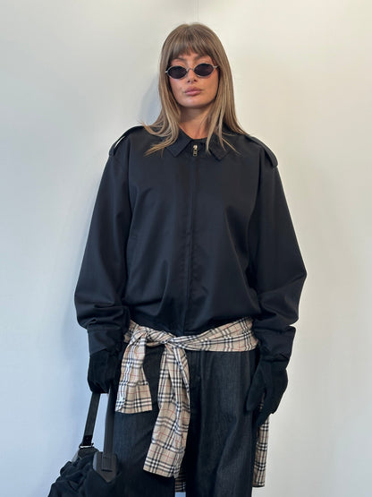 Italian Vintage 2000s Pure Wool Bomber Jacket - XL/XXL