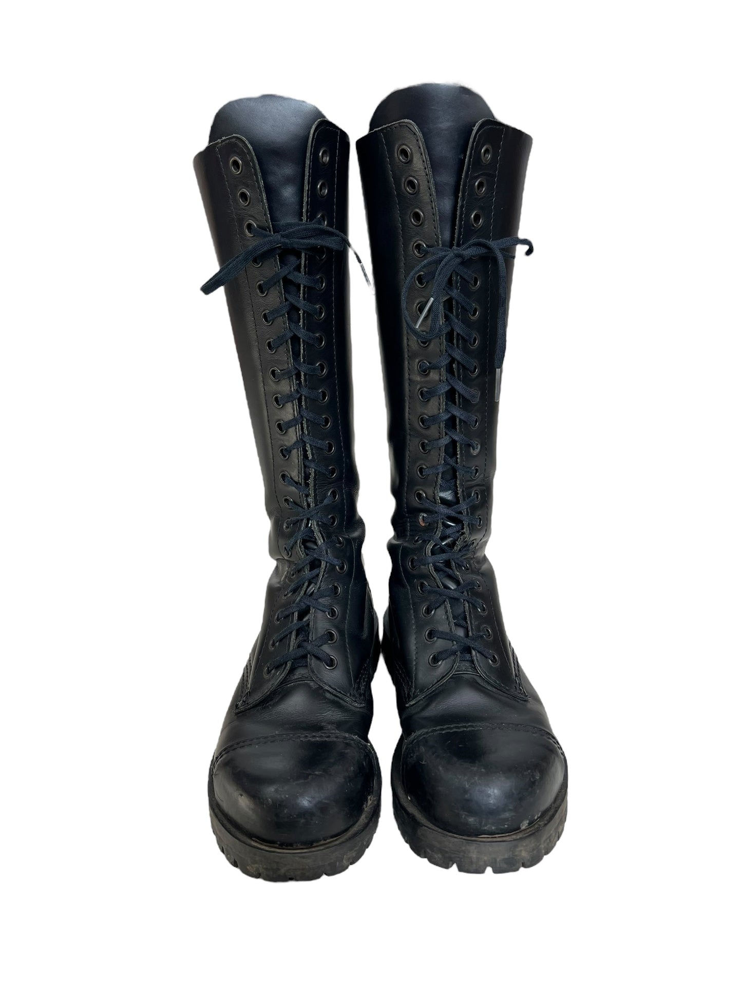 Shellys 1990s steel toe cap 20-eyelet boots | BLACK, Black