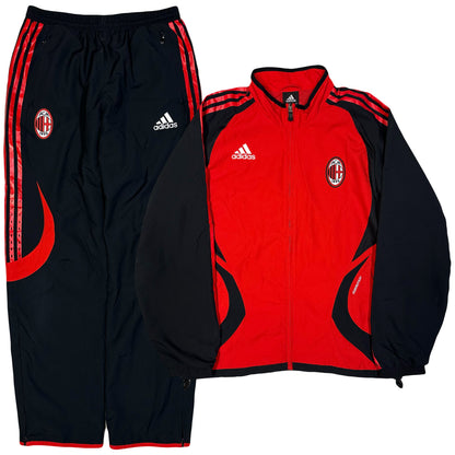 Adidas AC Milan 2006/07 Tracksuit In Red & Black ( M )