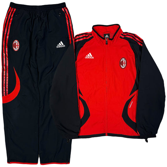 Adidas AC Milan 2006/07 Tracksuit In Red & Black ( M )
