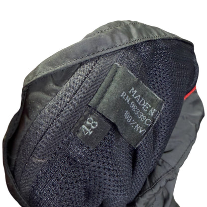 Prada Sort Full Zip Nylon Trousers In Charcoal Grey (W32)