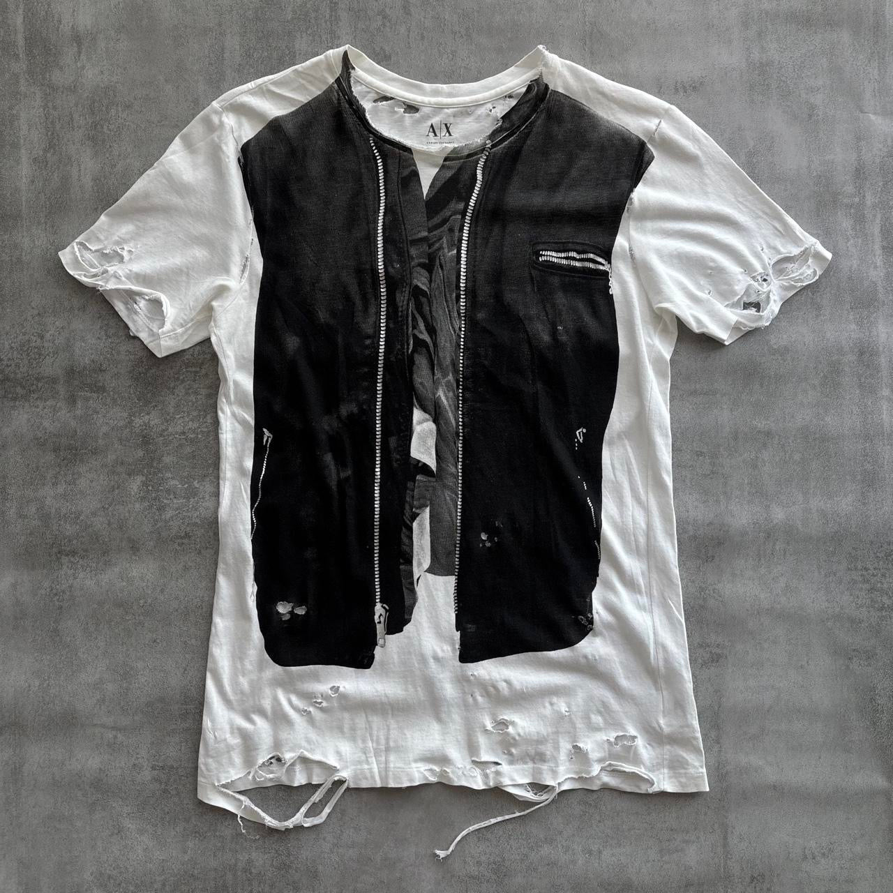 ARMANI DISTRESSED T-SHIRT | O/S, Red