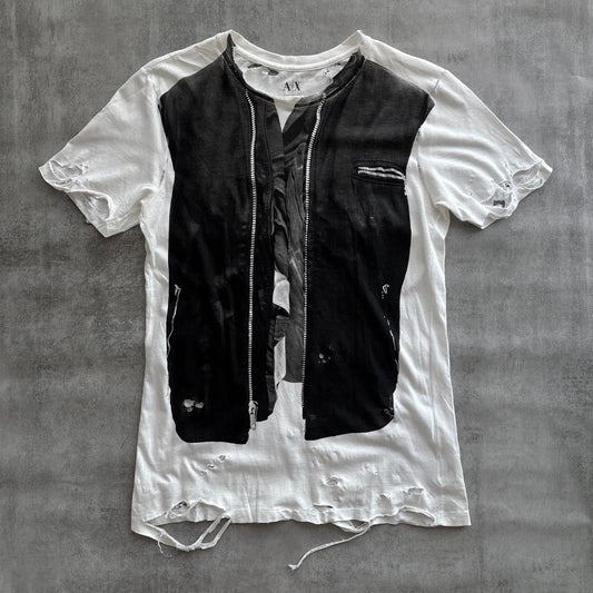 ARMANI DISTRESSED T-SHIRT | O/S, Red